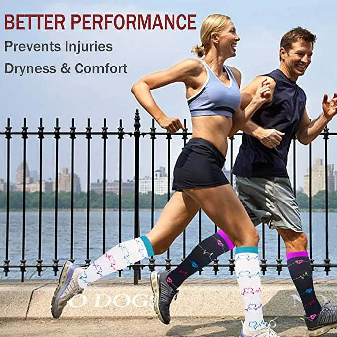 Running Compression Socks 20-30 Mmhg Fit For Medical Edema Diabetes Varicose Pregnant Women Sport Circulation Compression Socks