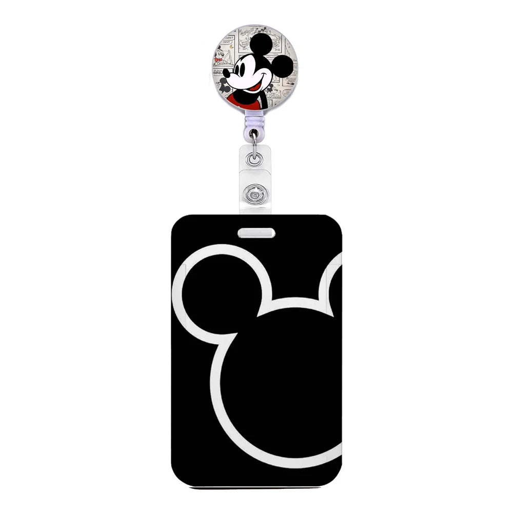 Cartoon Keychain Easy Retractable Badge Reel Clip Cartoon Doctor Student IC ID Card Badge Holder