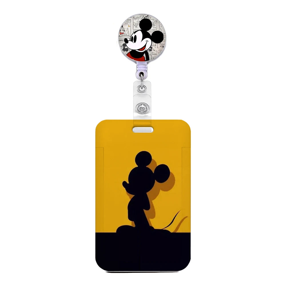 Cartoon Keychain Easy Retractable Badge Reel Clip Cartoon Doctor Student IC ID Card Badge Holder