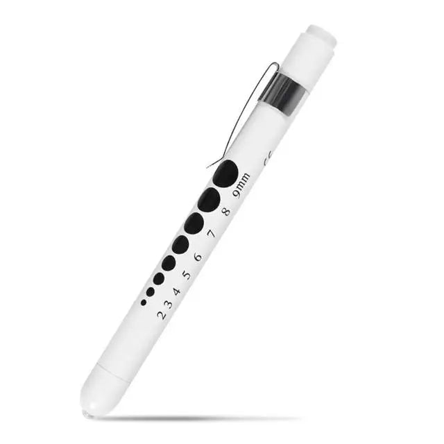 1PCS Reusable LED Medical Penlight Flashlight with Pupil Gauge Pocket Clip Pen Light Torch Lamp for Nurses Doctors Reading