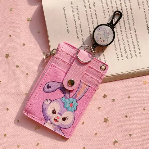 Unisex 5 Bits Badge Reel Business Named Card Holder Identity Lanyard PU Neck Strap Card Bus ID IC Holders With Coin Purse