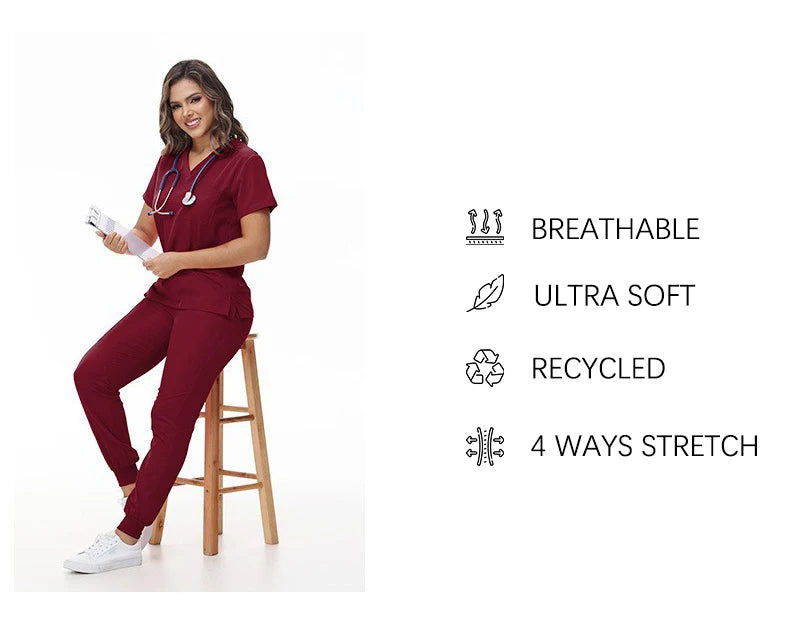 Hot Sale Medical Scrubs Uniform New Doctor and Nurse Uniform Durable Dental Pediatric Quick-Dry Healthcare services Set 42109