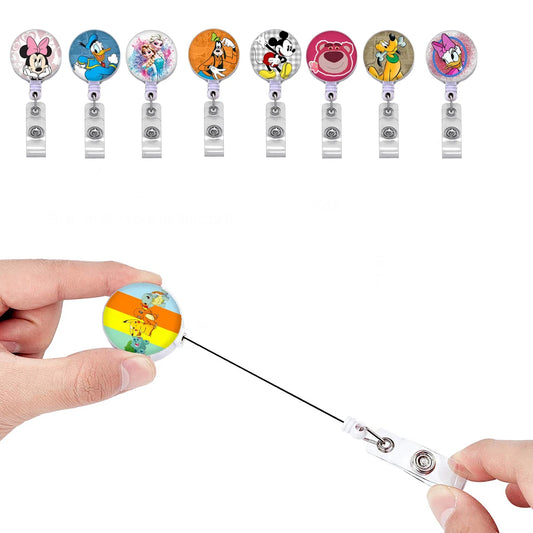 100 Styles Cartoon Drops Of Glue Hospital Nurse Badge Reel Retractable Id Badge Name Card Holder Keychain Wholesale Key Ring