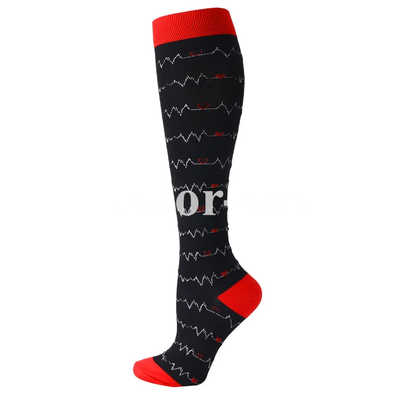 Running Compression Socks 20-30 Mmhg Fit For Medical Edema Diabetes Varicose Pregnant Women Sport Circulation Compression Socks