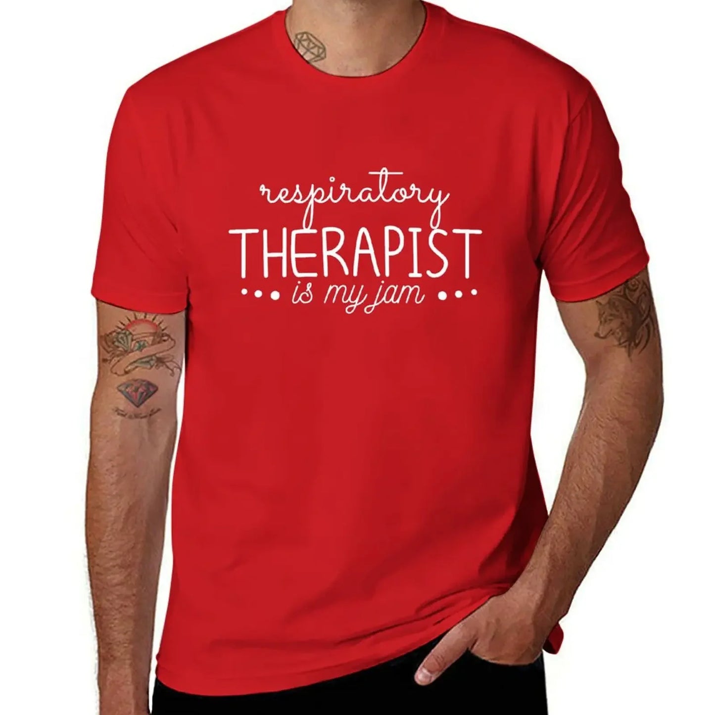 respiratory therapist is my jam funny, T-Shirt blue archive man t shirt cotton graphic tees oversizeds plain white t shirts men