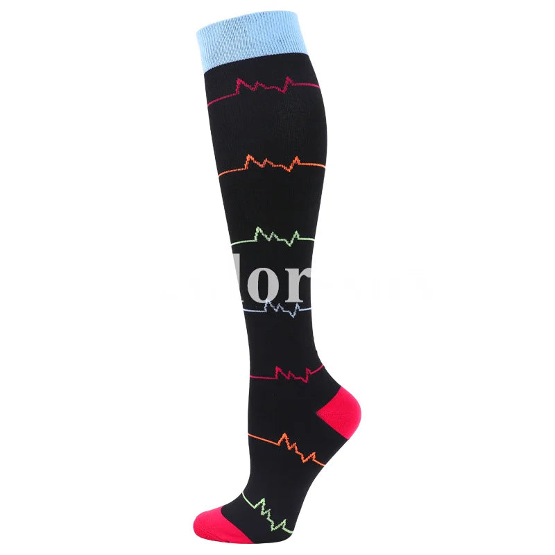 Running Compression Socks 20-30 Mmhg Fit For Medical Edema Diabetes Varicose Pregnant Women Sport Circulation Compression Socks