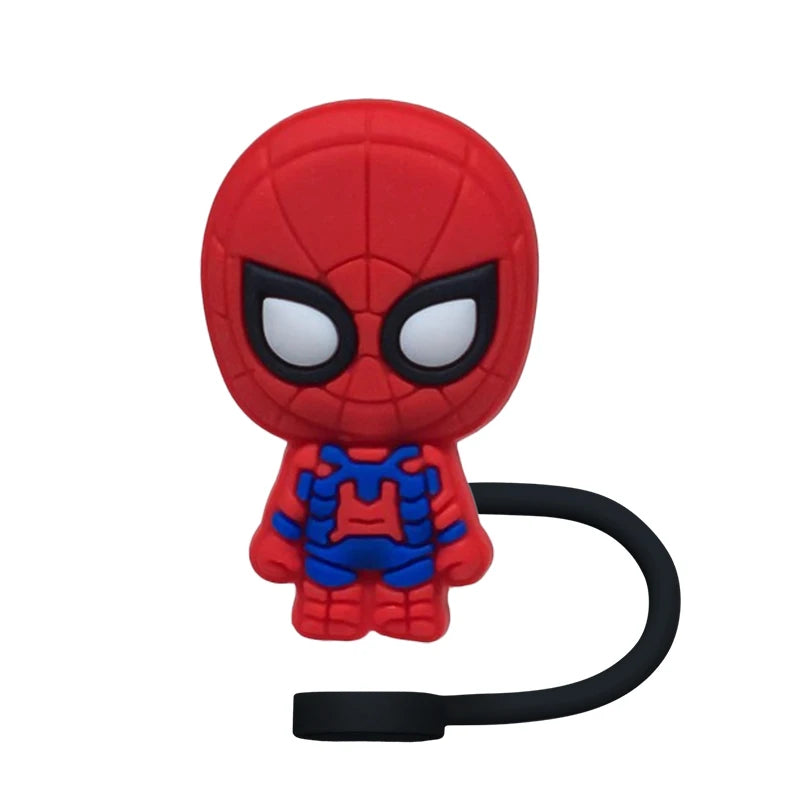 Hot Toys The Avengers SuperHero 10MM Straw Cover Cap Straw Plug Splash Proof Drinking Cup Straw Accessories Home Party Gift