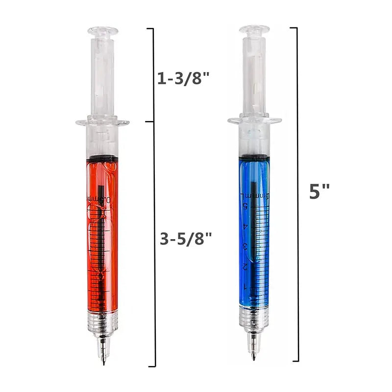 8Pcs Syringe Pens Retractable Fun Nurse Pens Novelty Multi Colors Medical Ballpoint Pens Gifts for Nurses Nursing Student