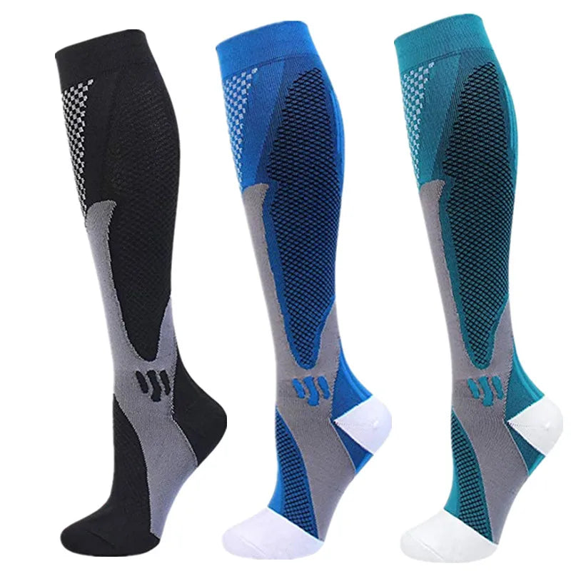 Dropship Compression Socks Knee High Running Men Women Socks Best For Athletic Nursing Outdoor Hiking Flight Travel Stockings