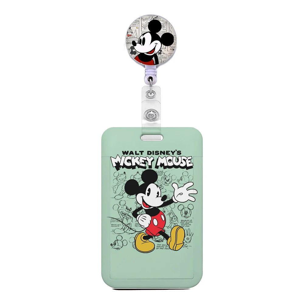 Cartoon Keychain Easy Retractable Badge Reel Clip Cartoon Doctor Student IC ID Card Badge Holder