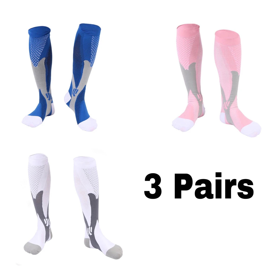 Dropship Compression Socks Knee High Running Men Women Socks Best For Athletic Nursing Outdoor Hiking Flight Travel Stockings