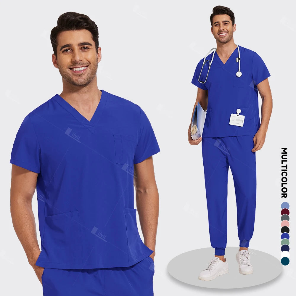 Doctor Nurse Surgical Workwear Medical Scrubs Uniforms Women Men Jogger Set Hospital Accessories Operating Room Wholesale Price