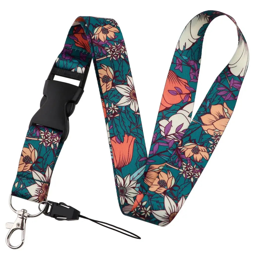 Butterfly Moon Pattern Lanyard for Key Neck Strap Card ID Badge Holder Keychain Key Holder Keyring Accessories Doctor Nurse Gift