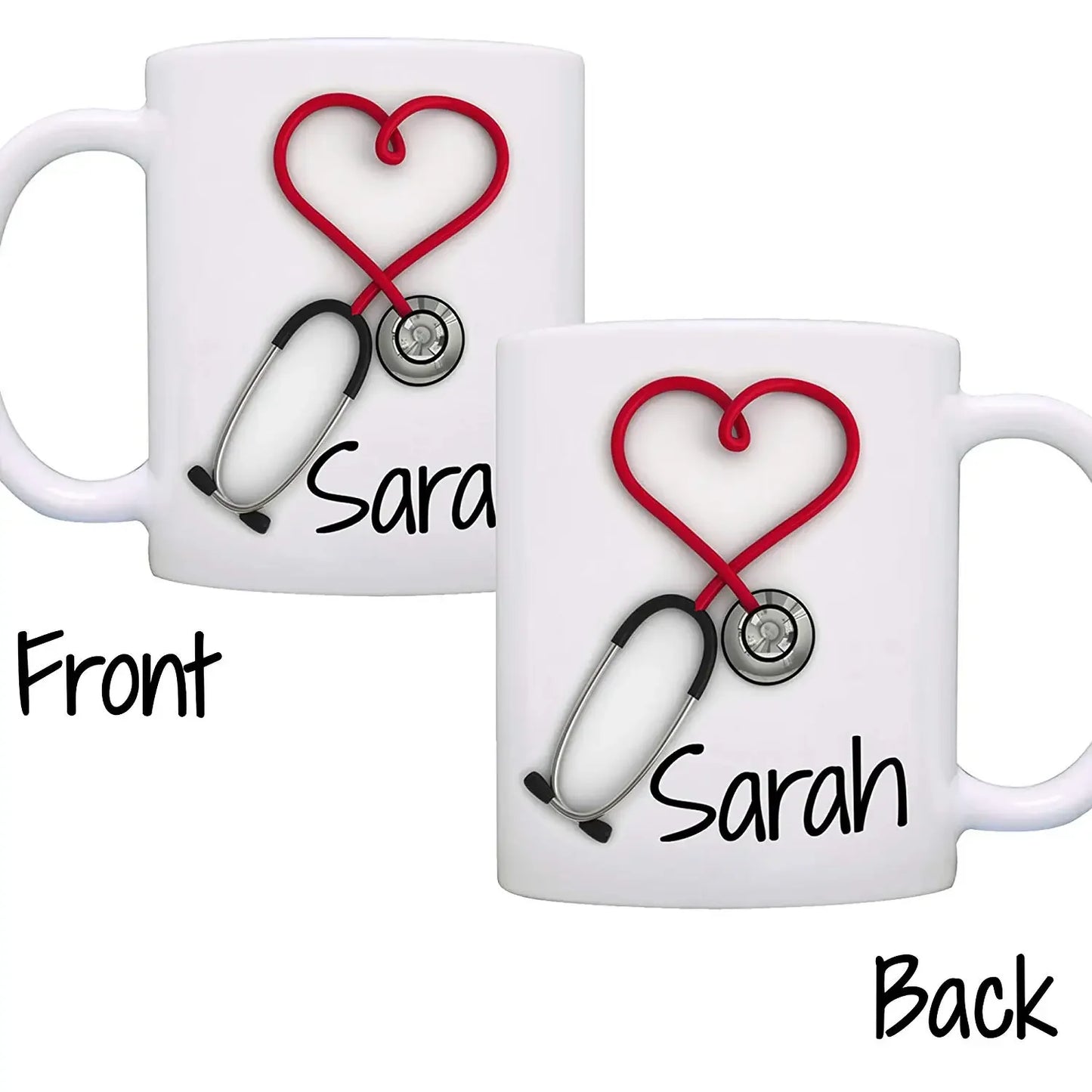 2024 Doctors Gift Hospital Customization Stethoscope Funny and Unique Ceramic Coffee Cup Mug Mugs Coffee Cups Unusual Tea Cup