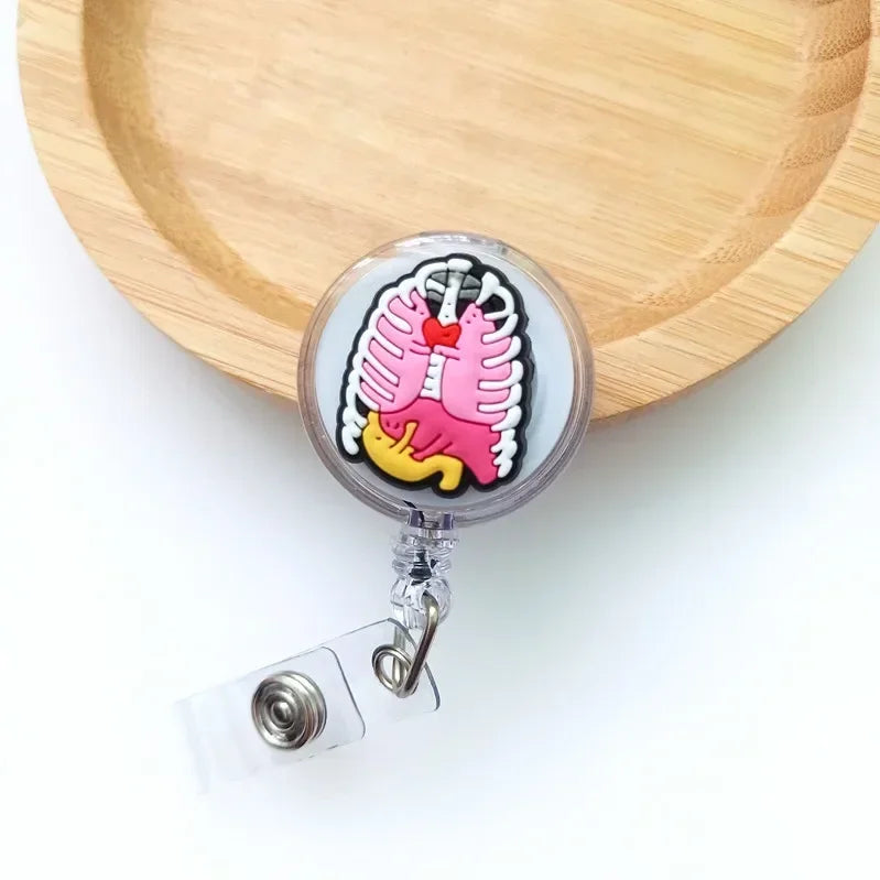 Cute Cartoon Retractable Doctor Nurse Badge Reel ID Lanyard Name Tag Card Badge Holder Reels Keychain Card Holder Accessories