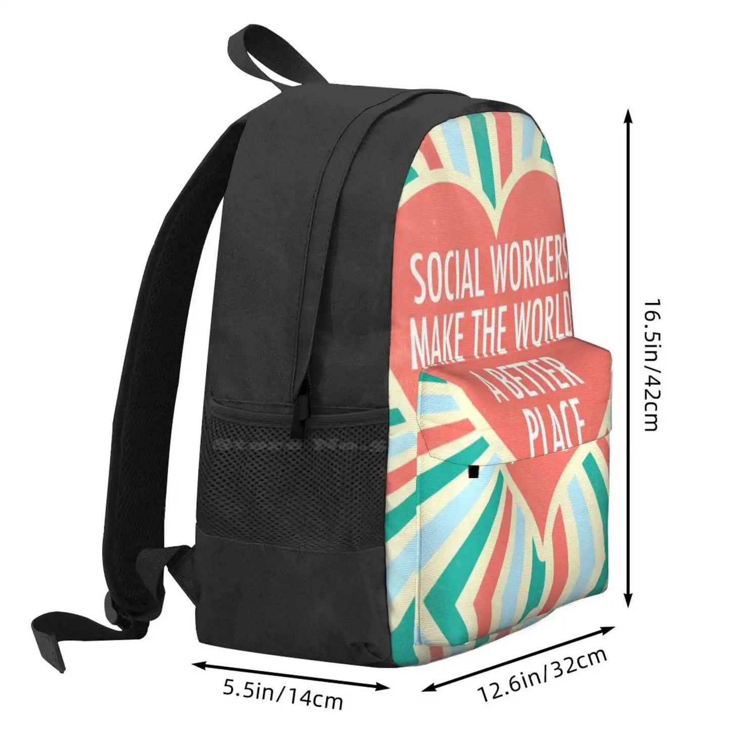 Inspirational Social Worker Quote Gift Hot Sale Schoolbag Backpack Fashion Bags Social Workers Social Work Quote Inspirational