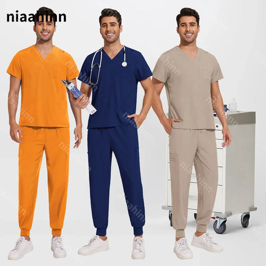 Operating Room Scrub Suit Medical Uniform Hospital Doctor Work Sets Medical Accessories Dental Surgical Suits Workwear Wholesale