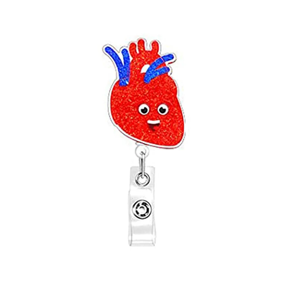 Hospital Retractable Badge Reel With Belt Clip Cute Nurse Doctor Name Tag Card Holder Accessories Office Supply Clip Staff Card