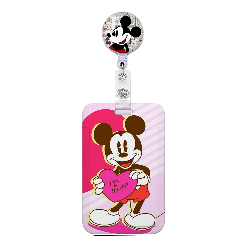 Cartoon Keychain Easy Retractable Badge Reel Clip Cartoon Doctor Student IC ID Card Badge Holder