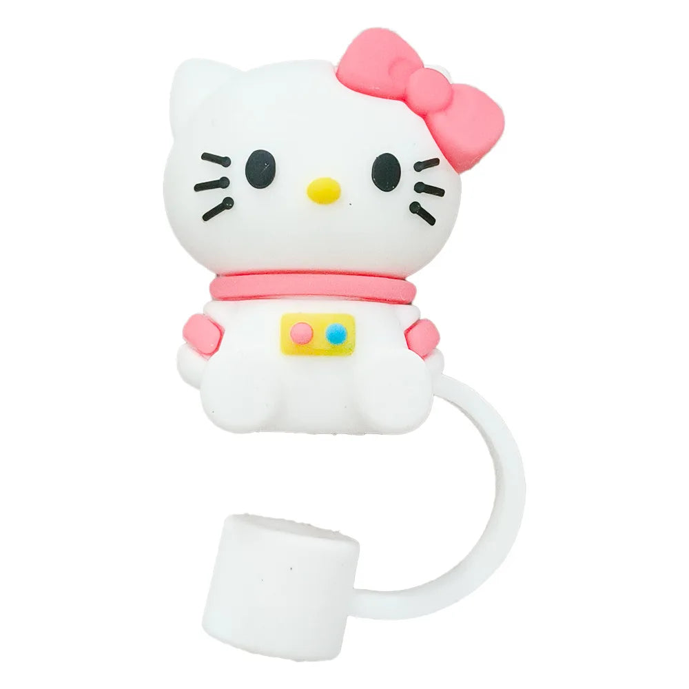 Sanrio Series Cute Straw Covers for Stanley Tumbler Cups Accessories Kawaii Silicone Straw Toppers Protector Cap for 10mm Straws