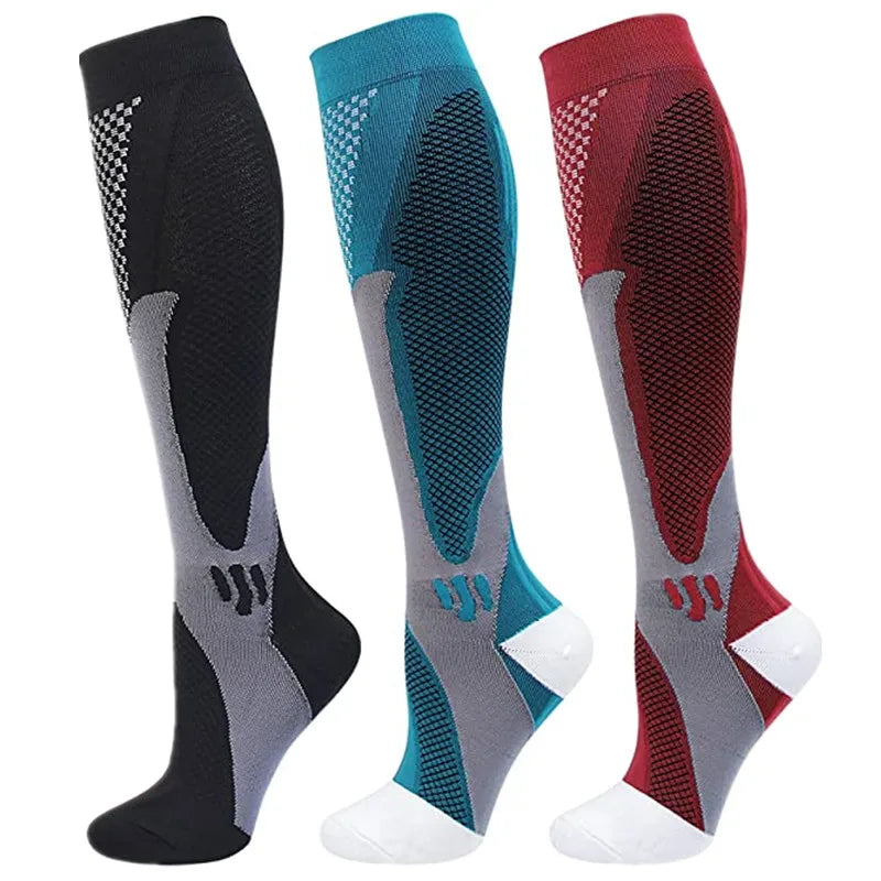 Dropship Compression Socks Knee High Running Men Women Socks Best For Athletic Nursing Outdoor Hiking Flight Travel Stockings