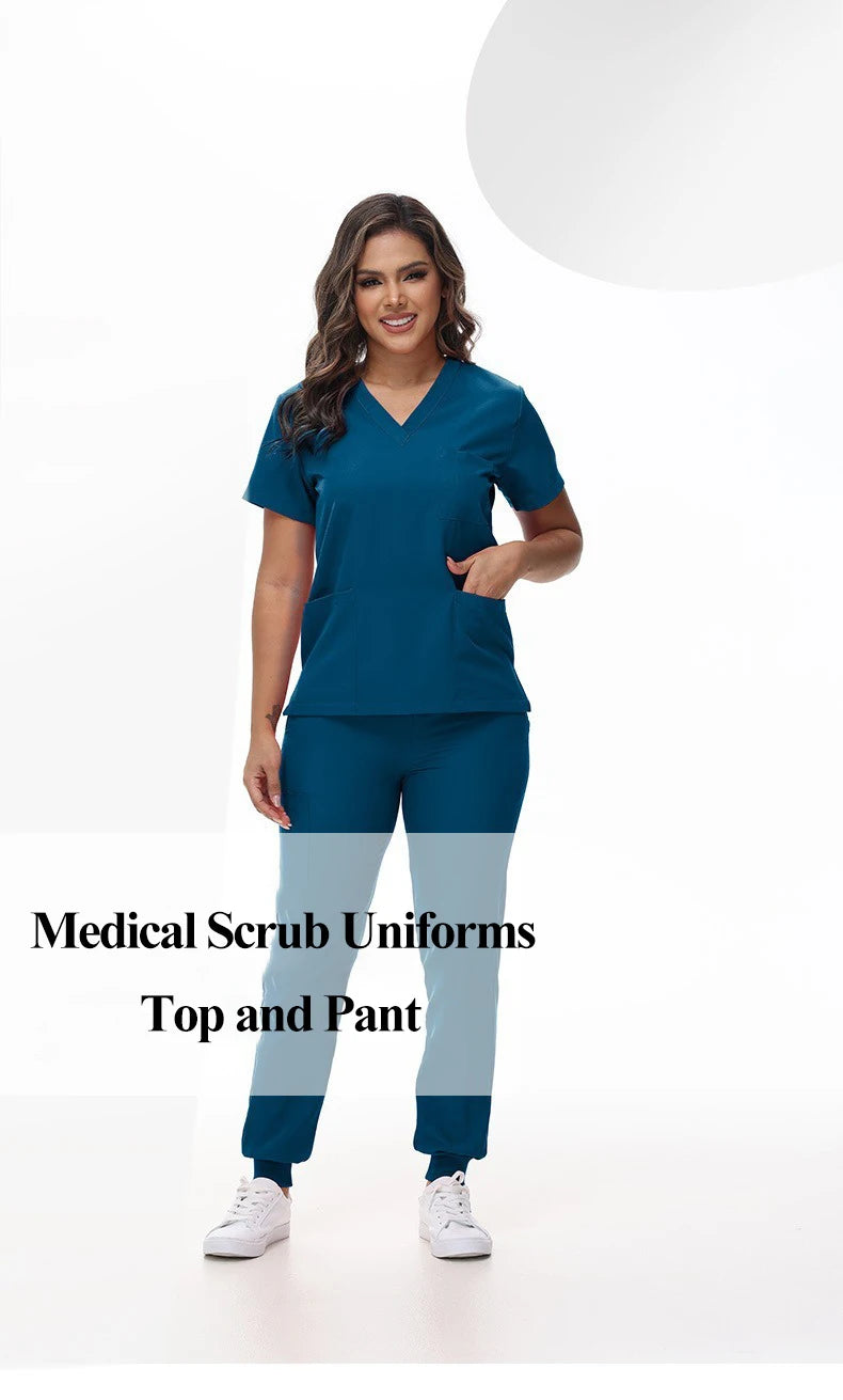 Hot Sale Medical Scrubs Uniform New Doctor and Nurse Uniform Durable Dental Pediatric Quick-Dry Healthcare services Set 42109