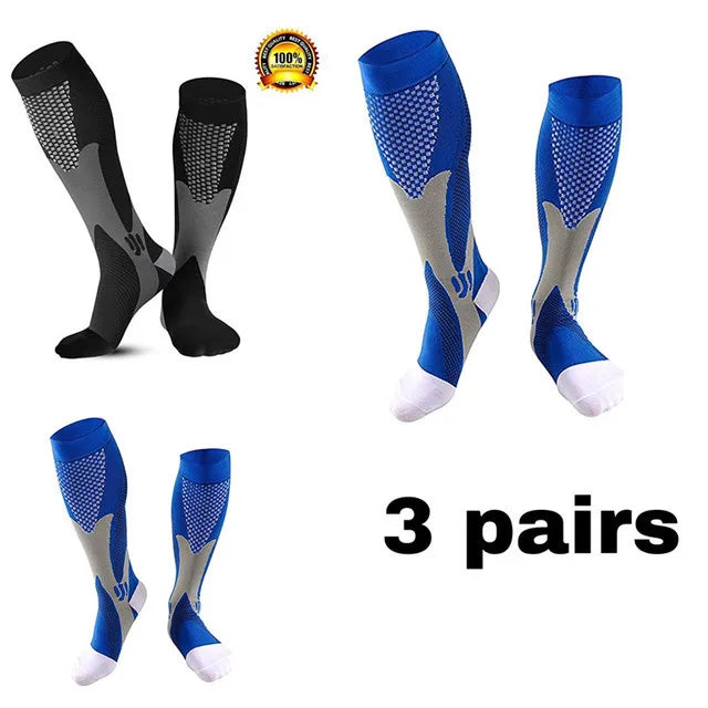 Dropship Compression Socks Knee High Running Men Women Socks Best For Athletic Nursing Outdoor Hiking Flight Travel Stockings