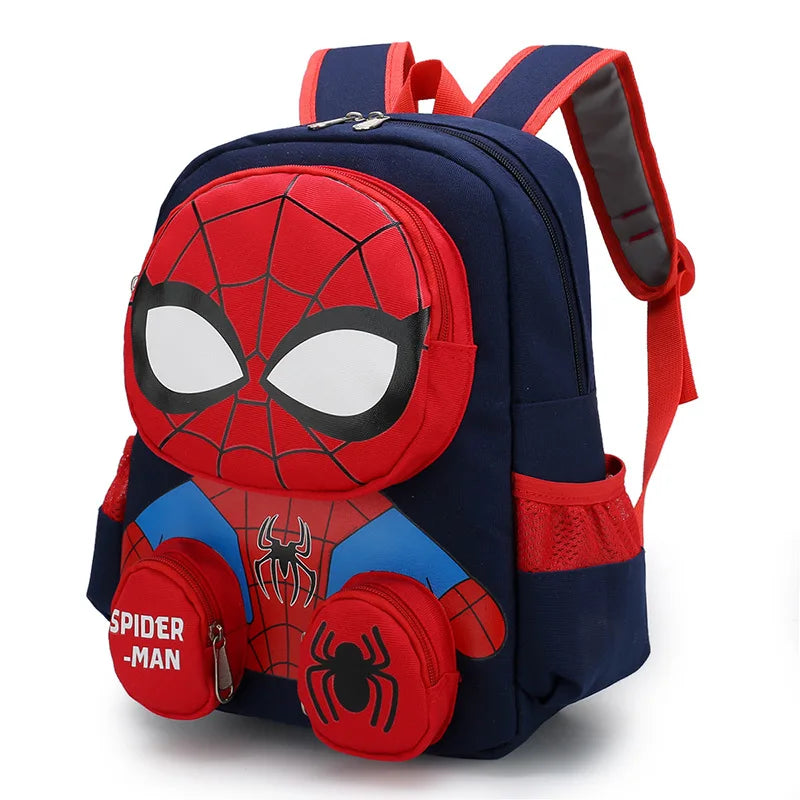 Spiderman Backpacks Super Heroes Student School Bag Cartoon 3d Stereo Kindergarten Backpack Children's Travel Bag Gift