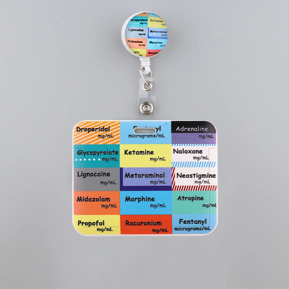 Grey's Anatomy Retractable Badge Holder Reel Nurse Exhibition Card Holder Doctor ID Card Chain Clips School Student Office