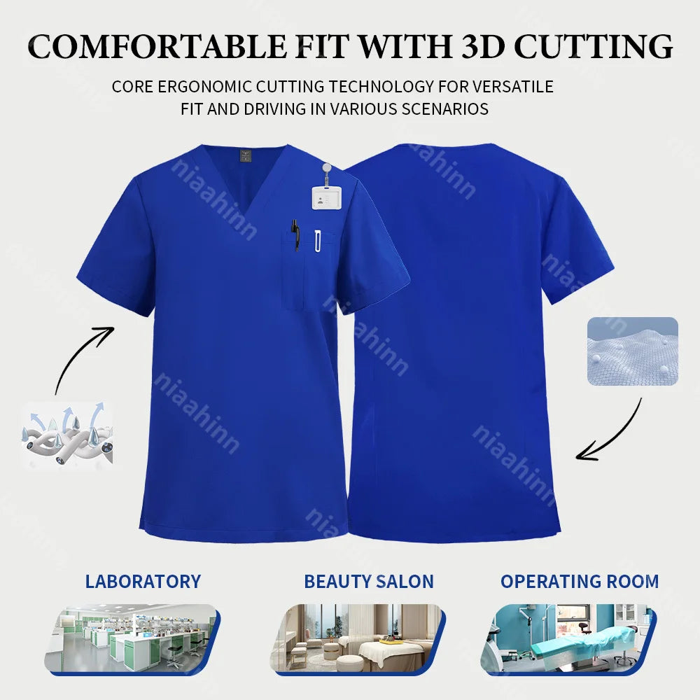 Operating Room Scrub Suit Medical Uniform Hospital Doctor Work Sets Medical Accessories Dental Surgical Suits Workwear Wholesale