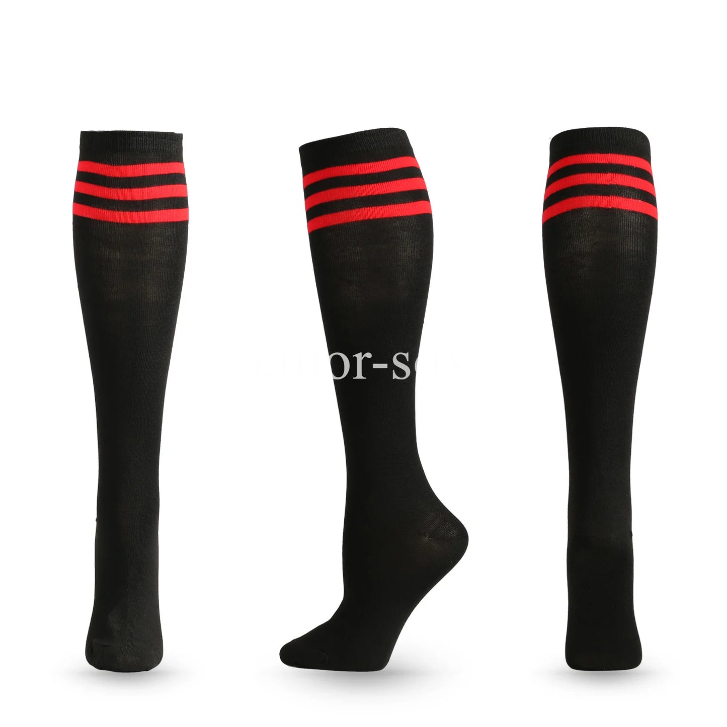 Compression Socks Unisex Football Socks Non-slip Long Tube Knee High Stockings Socks Striped Soccer Socks Running Sports Socks