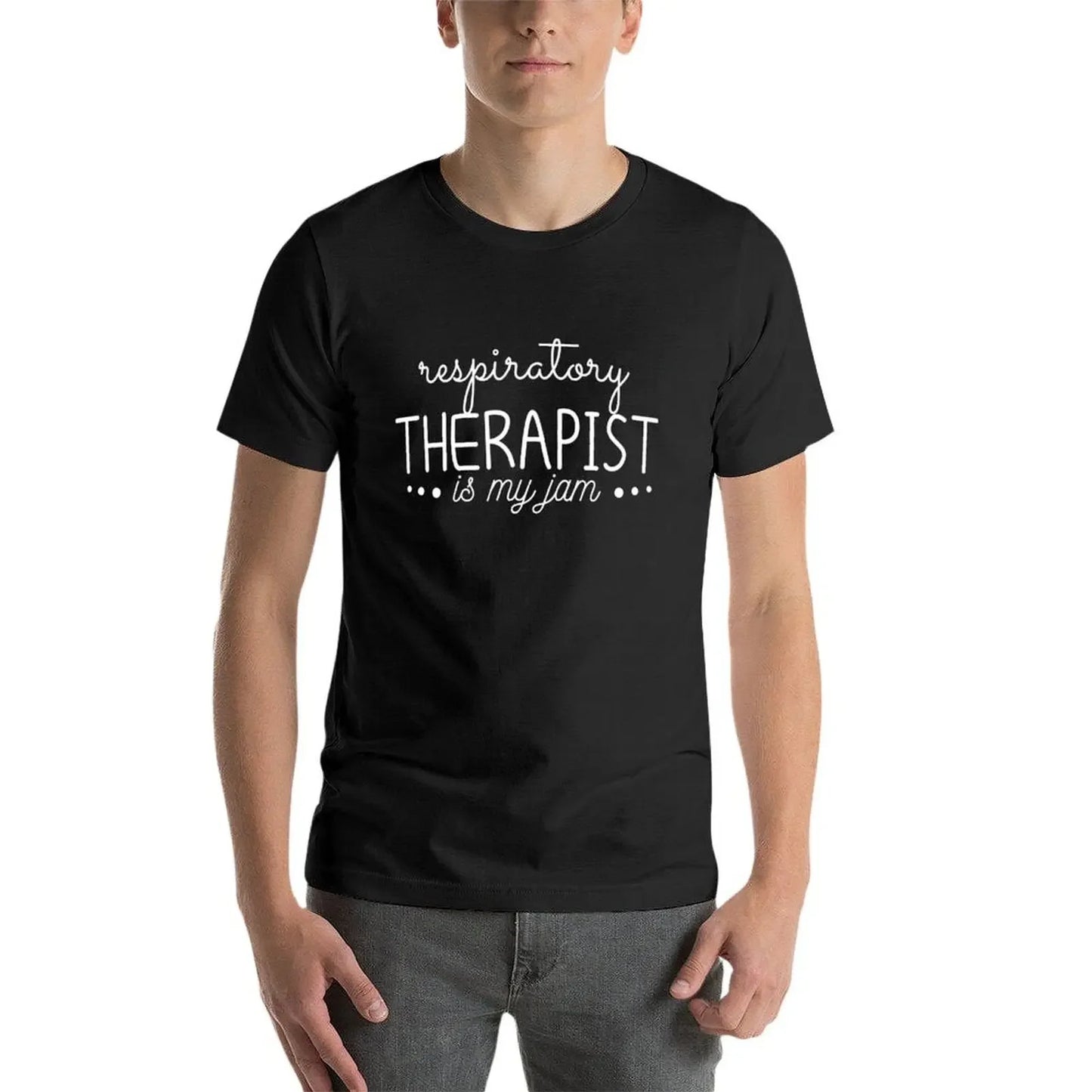 respiratory therapist is my jam funny, T-Shirt blue archive man t shirt cotton graphic tees oversizeds plain white t shirts men