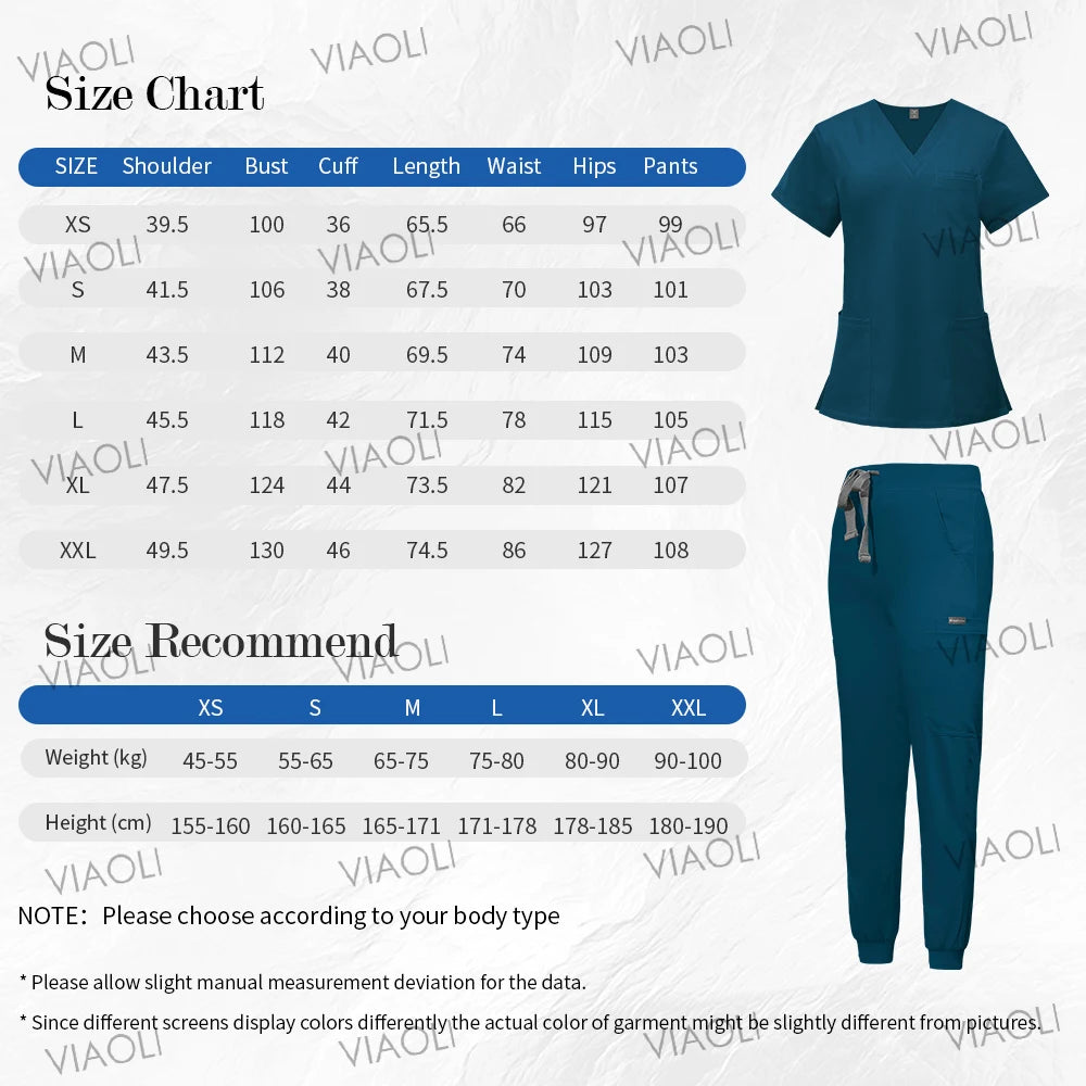 Unisex Medical Uniforms Men Women Nursing Clothes Beauty Costume Nurse Scrubs Sets Doctor Dentist Workwear Clinical Tops Pants