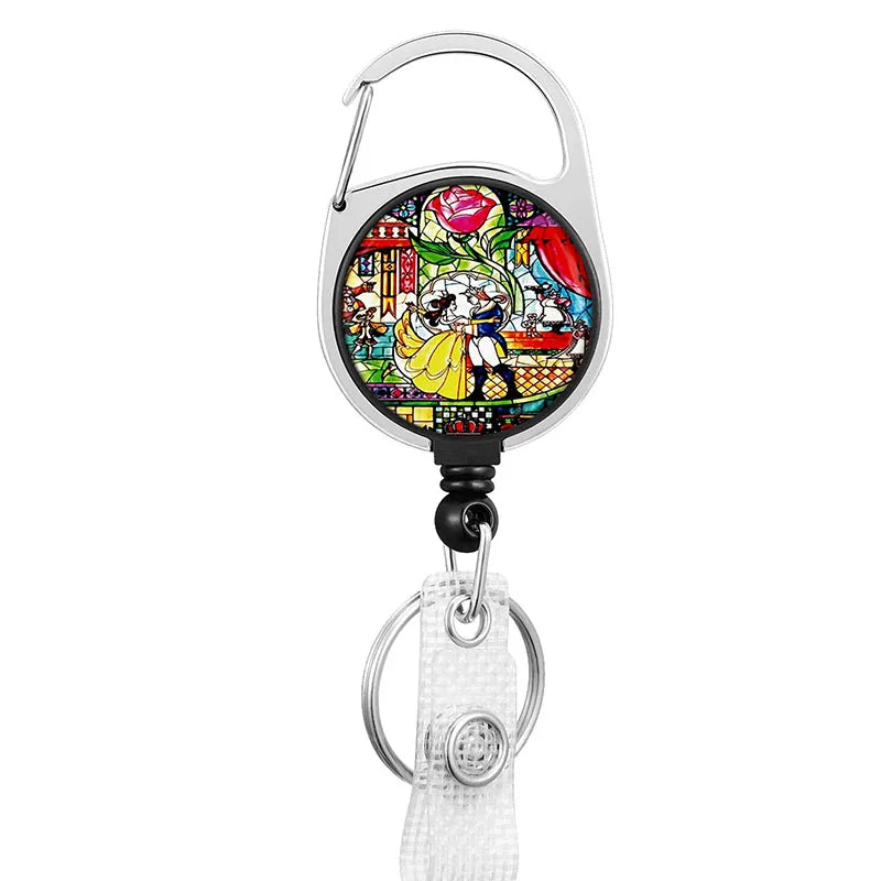 Cute Cartoons Friends Style Retractable Badge Reel Key Holder Nurse Doctor Office Hospital Supplies Card Holder Accessories