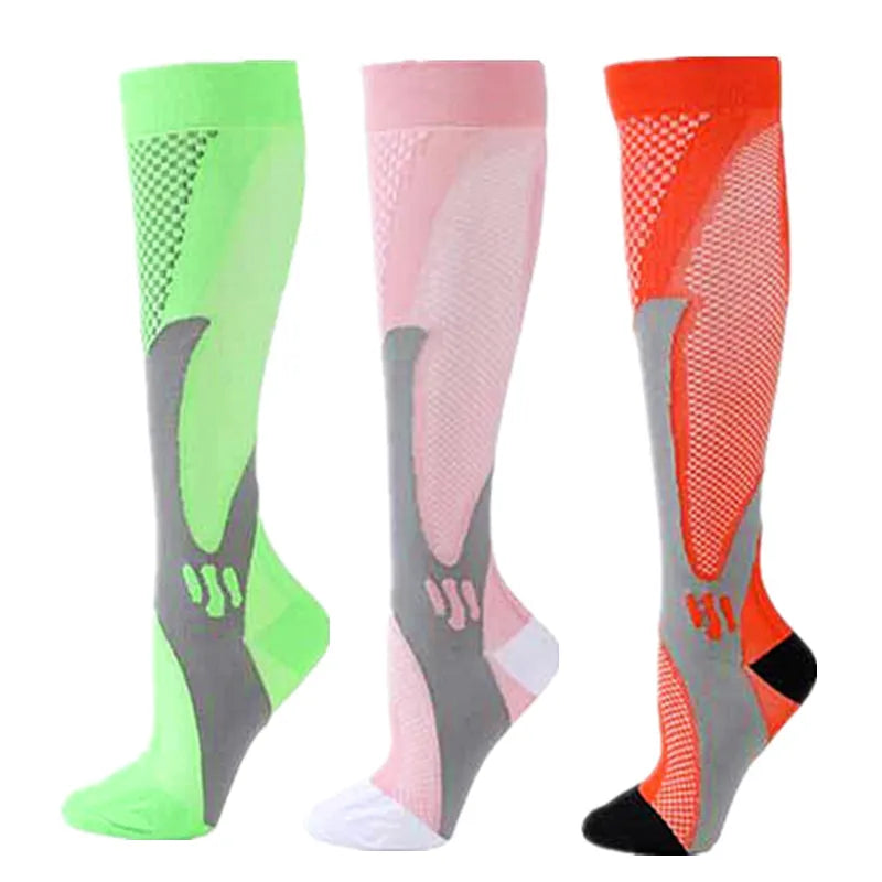 Dropship Compression Socks Knee High Running Men Women Socks Best For Athletic Nursing Outdoor Hiking Flight Travel Stockings