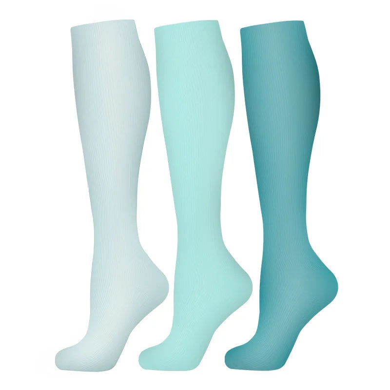 3/6Pairs Compression Socks Outdoor Sports Riding Compress Stretch Stockings Nurse Calf Pressure Leg Socks Swollen Varicose Veins