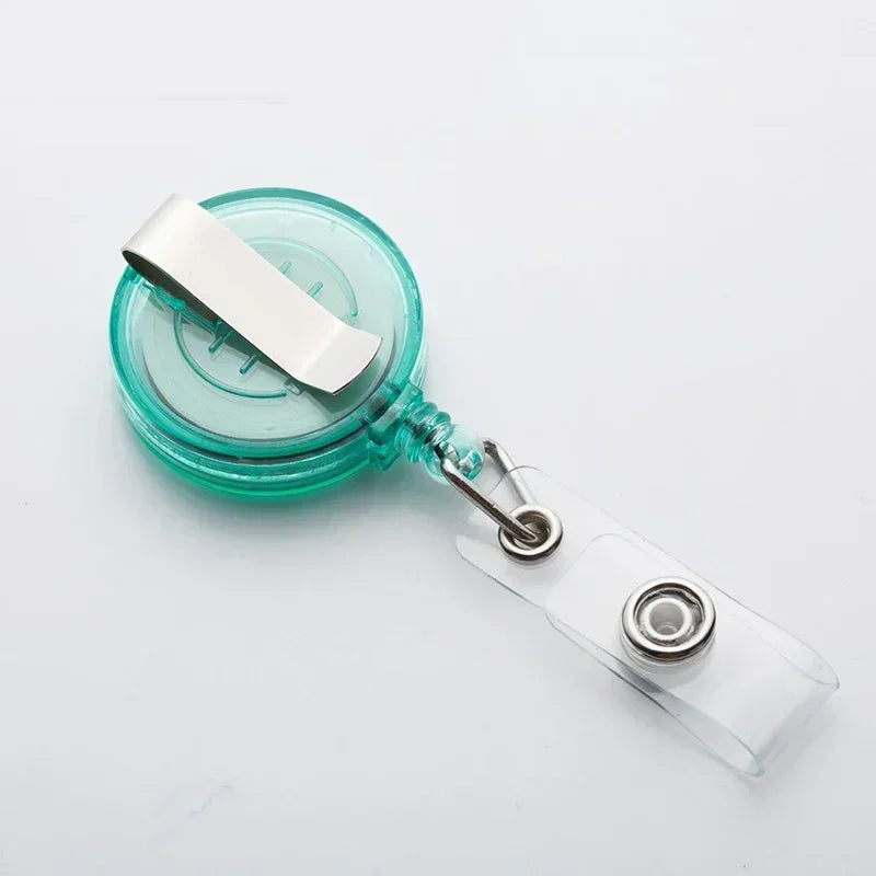 Women Student Credit Card Cover Case Pouch Creative Transparent Retractable Nurse Badge Doctor ID Card Holder Clip Badge