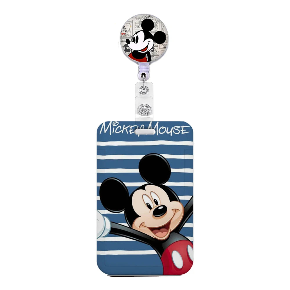 Cartoon Keychain Easy Retractable Badge Reel Clip Cartoon Doctor Student IC ID Card Badge Holder