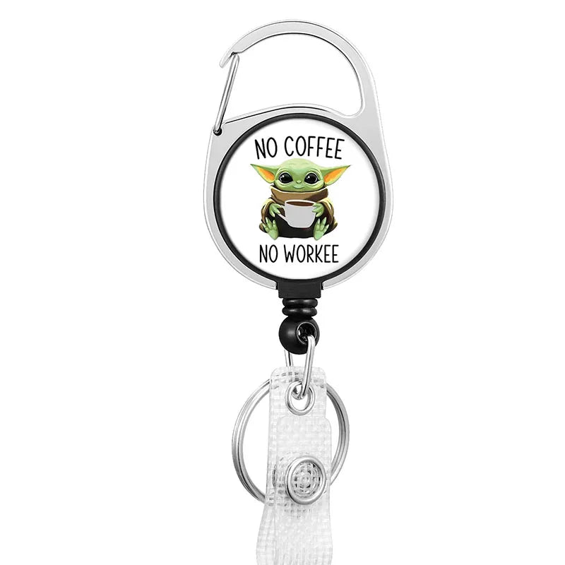 Cute Cartoons Friends Style Retractable Badge Reel Key Holder Nurse Doctor Office Hospital Supplies Card Holder Accessories