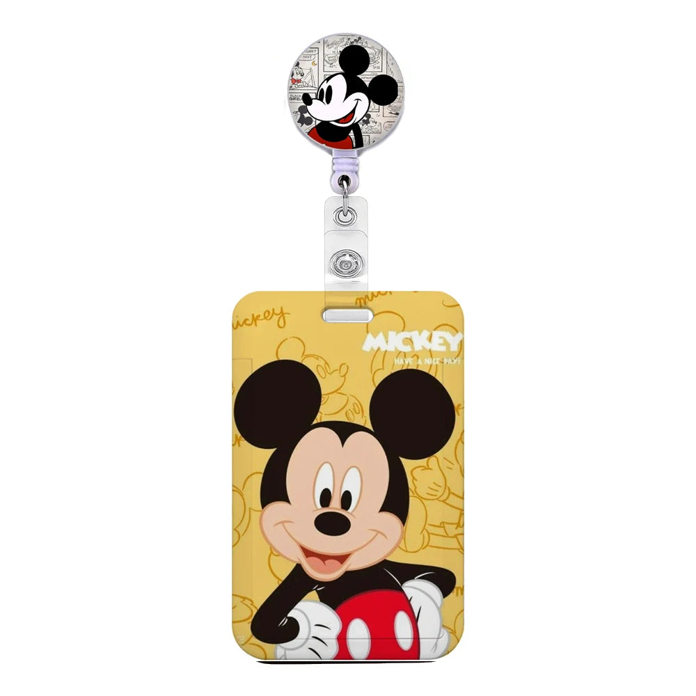 Cartoon Keychain Easy Retractable Badge Reel Clip Cartoon Doctor Student IC ID Card Badge Holder