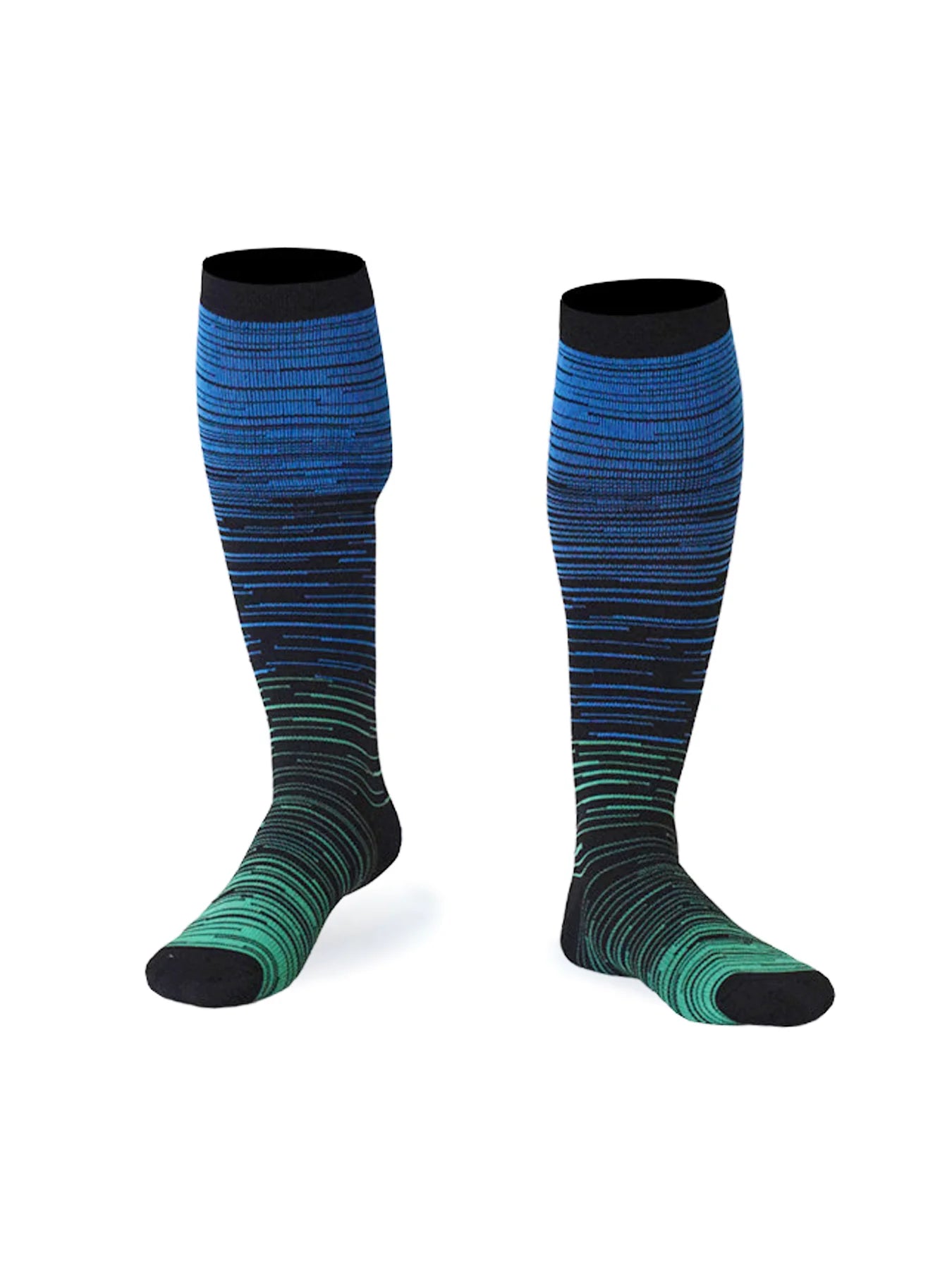 Pressure Socks Striped Gradient Compression Stockings for Men and Women Compression Socks for Cycling Sport