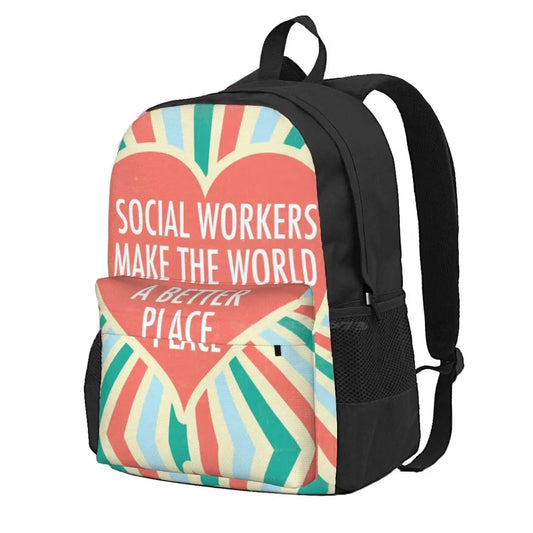 Inspirational Social Worker Quote Gift Hot Sale Schoolbag Backpack Fashion Bags Social Workers Social Work Quote Inspirational