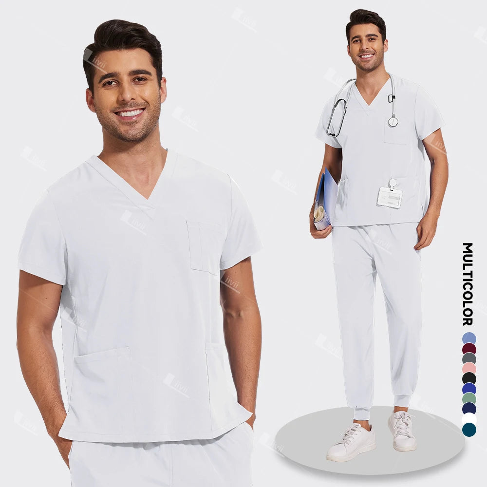 Doctor Nurse Surgical Workwear Medical Scrubs Uniforms Women Men Jogger Set Hospital Accessories Operating Room Wholesale Price