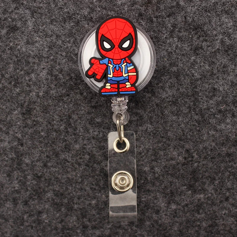 Cartoons Hero Logo Style Badge Reel Nurse Workers Enfermera ID Holder Girl Boy Retractable Name Card Holder Accessory