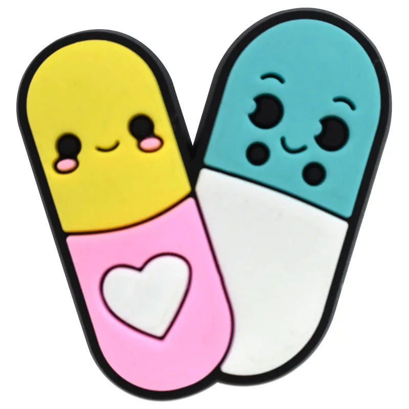 Doctor Nurse Cartoon PVC Shoe Charms Accessories DIY Slipper Sandals Shoe Buckles Pins Hospital Series Shoe Decor Friends Gifts