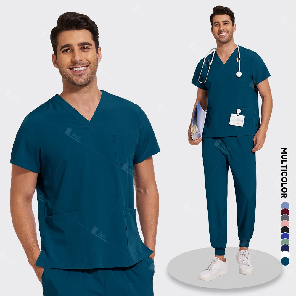 Doctor Nurse Surgical Workwear Medical Scrubs Uniforms Women Men Jogger Set Hospital Accessories Operating Room Wholesale Price