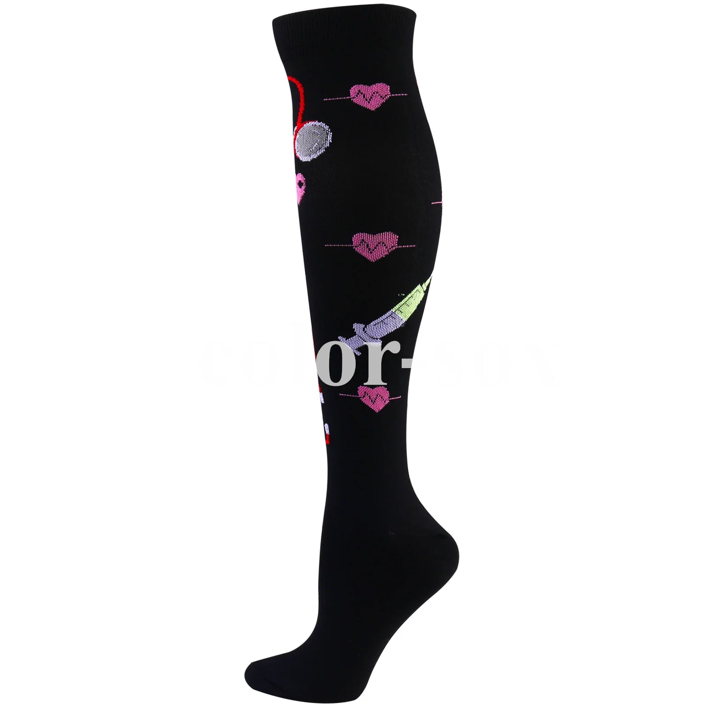 Running Compression Socks 20-30 Mmhg Fit For Medical Edema Diabetes Varicose Pregnant Women Sport Circulation Compression Socks