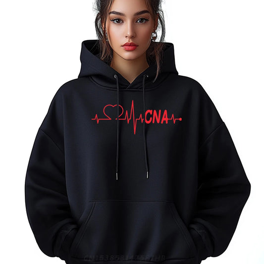 CNA Certified Nursing Assistant Medical Nurse job Heartbeat Men Sweatshirts High Quality Polyester Fiber Hoodies Men Halloween