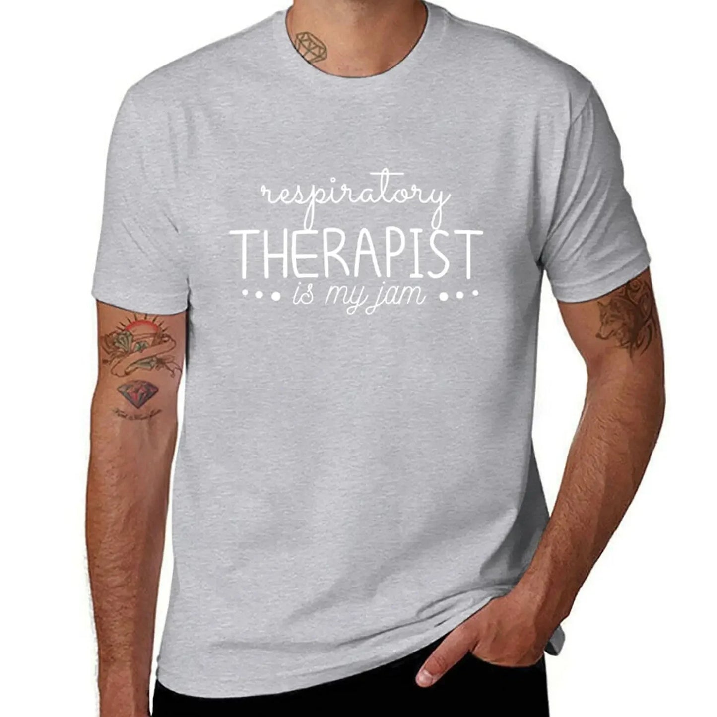 respiratory therapist is my jam funny, T-Shirt blue archive man t shirt cotton graphic tees oversizeds plain white t shirts men