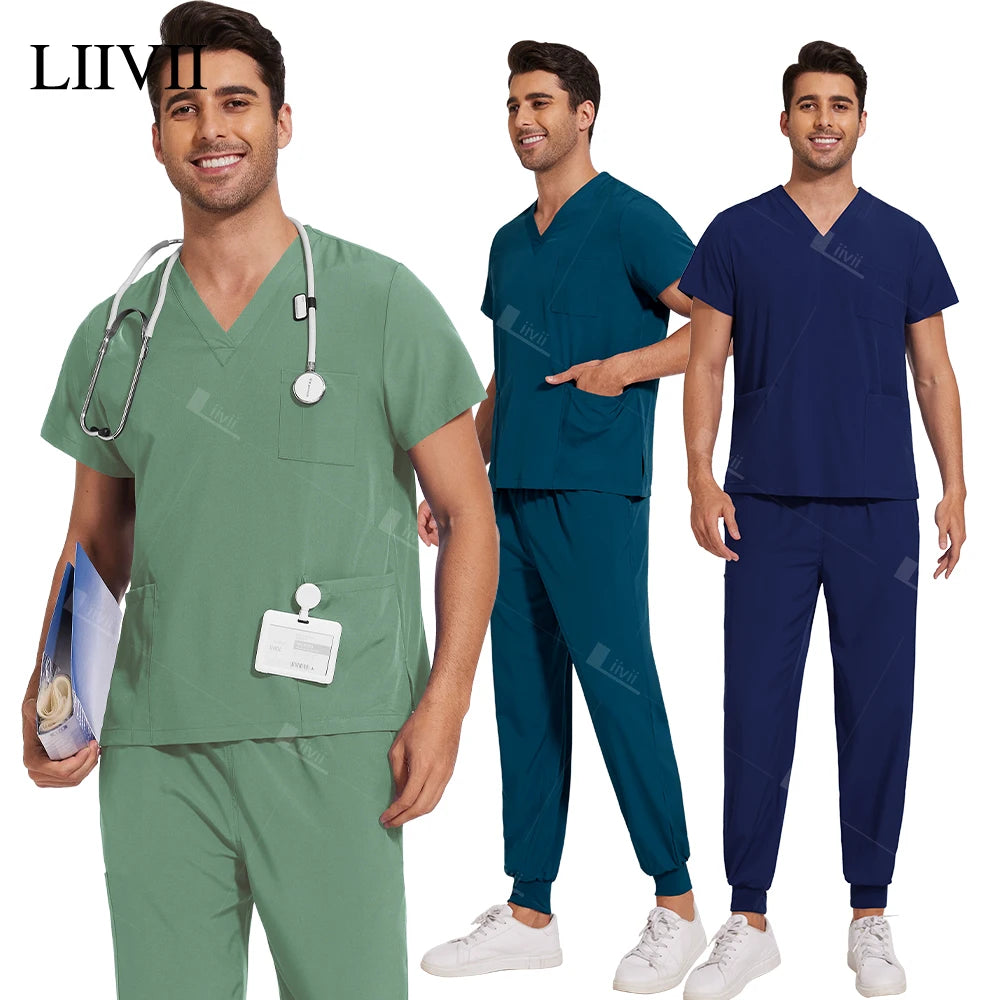 Doctor Nurse Surgical Workwear Medical Scrubs Uniforms Women Men Jogger Set Hospital Accessories Operating Room Wholesale Price